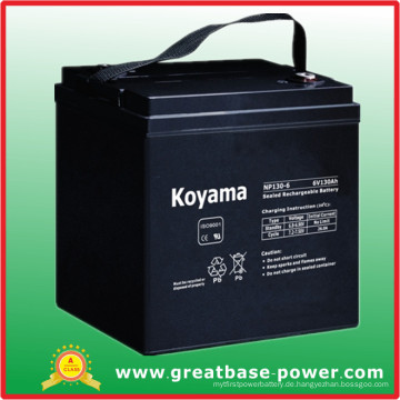Gute Qualität SLA Batterie Akku AGM Batterie 130ah 6V